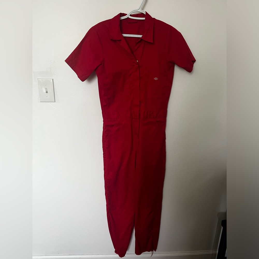 Dickies short sleeve red jumpsuit